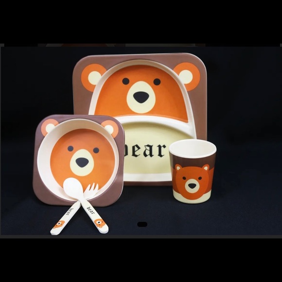 BambooWare Kids Set - Bear Dinner Set - Picture 2 of 10